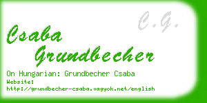 csaba grundbecher business card